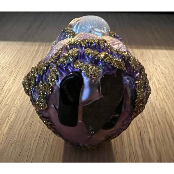 Patricia Breen Large Plumed Santa Claus Lavender Christmas Holiday Tree Ornament - Picture 7 of 10